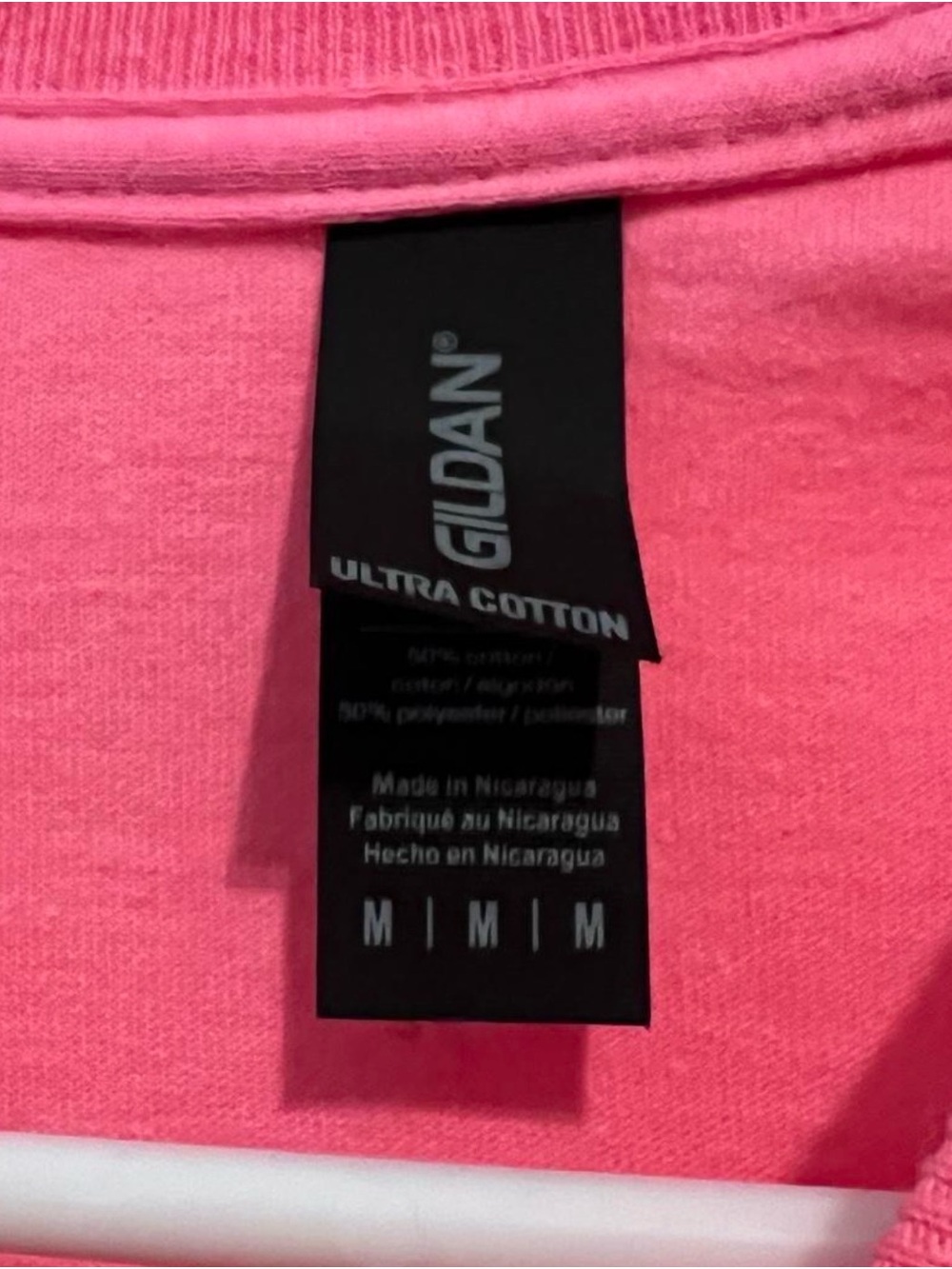 Gildan Pink Graphic Cat Quote T‑Shirt - Picture 3 of 4